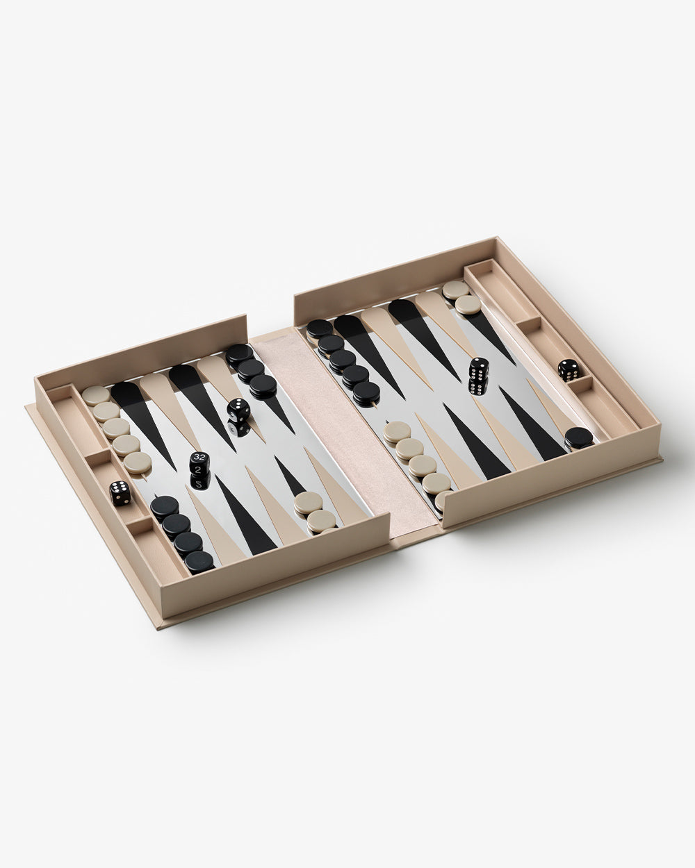 Art Of Backgammon Mirror, Beige/Clear