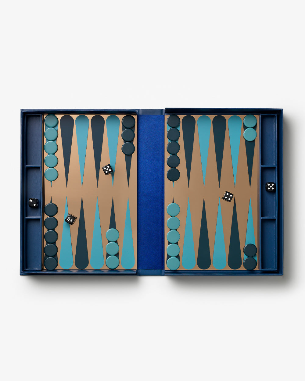 Art Of Backgammon Mirror, Dark Blue/Copper