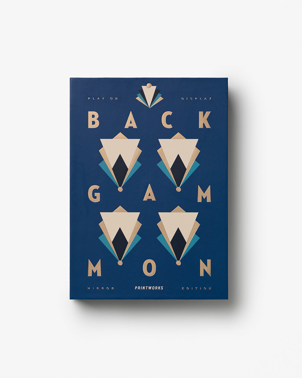 Art Of Backgammon Mirror, Dark Blue/Copper