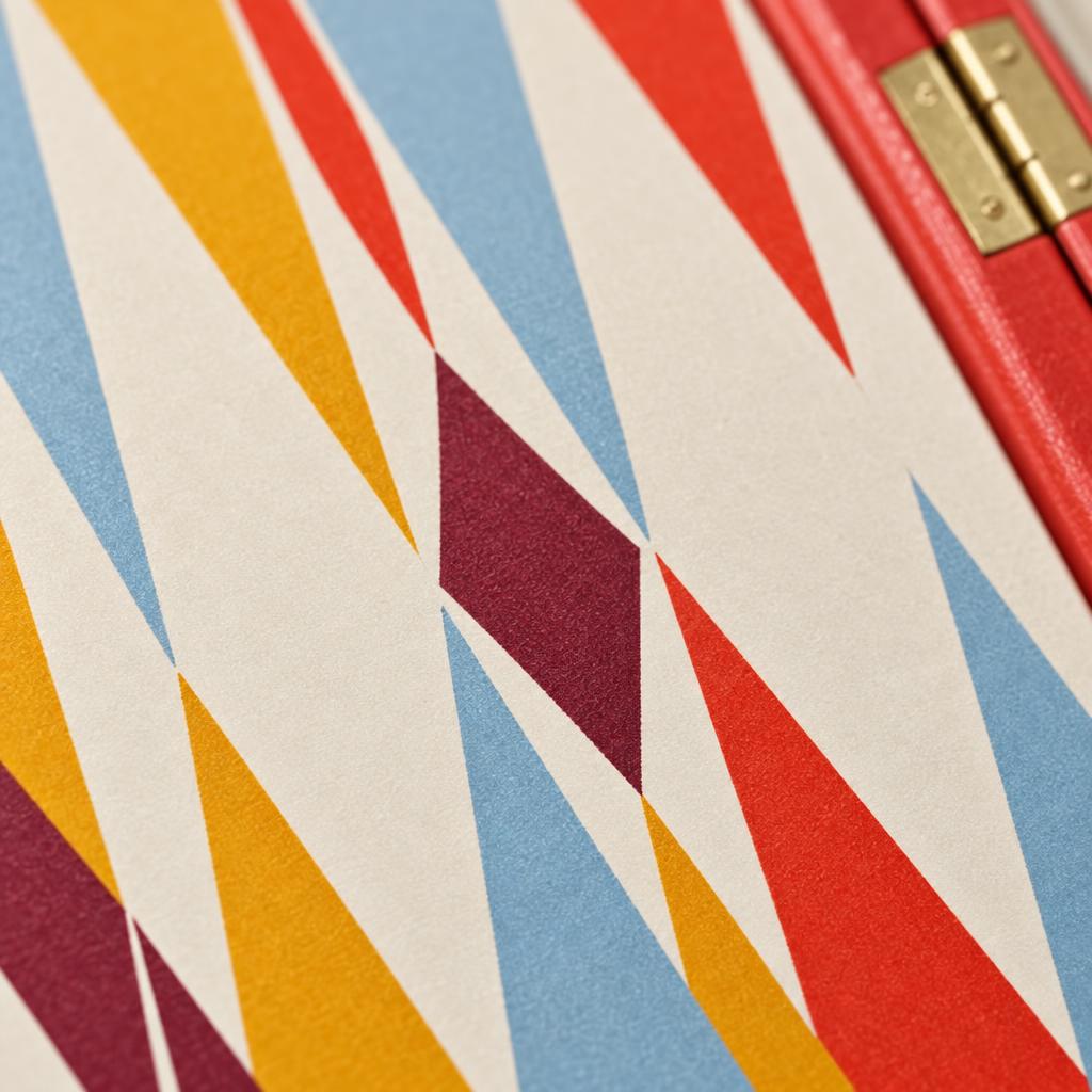 Lacquered Backgammon, Red